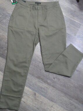 NWT Banana Republic Green Twill Pants Sz 12